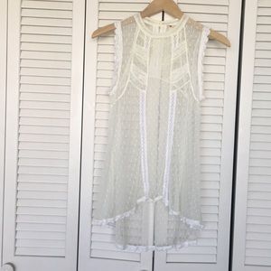 Free People Ivory Lace Top